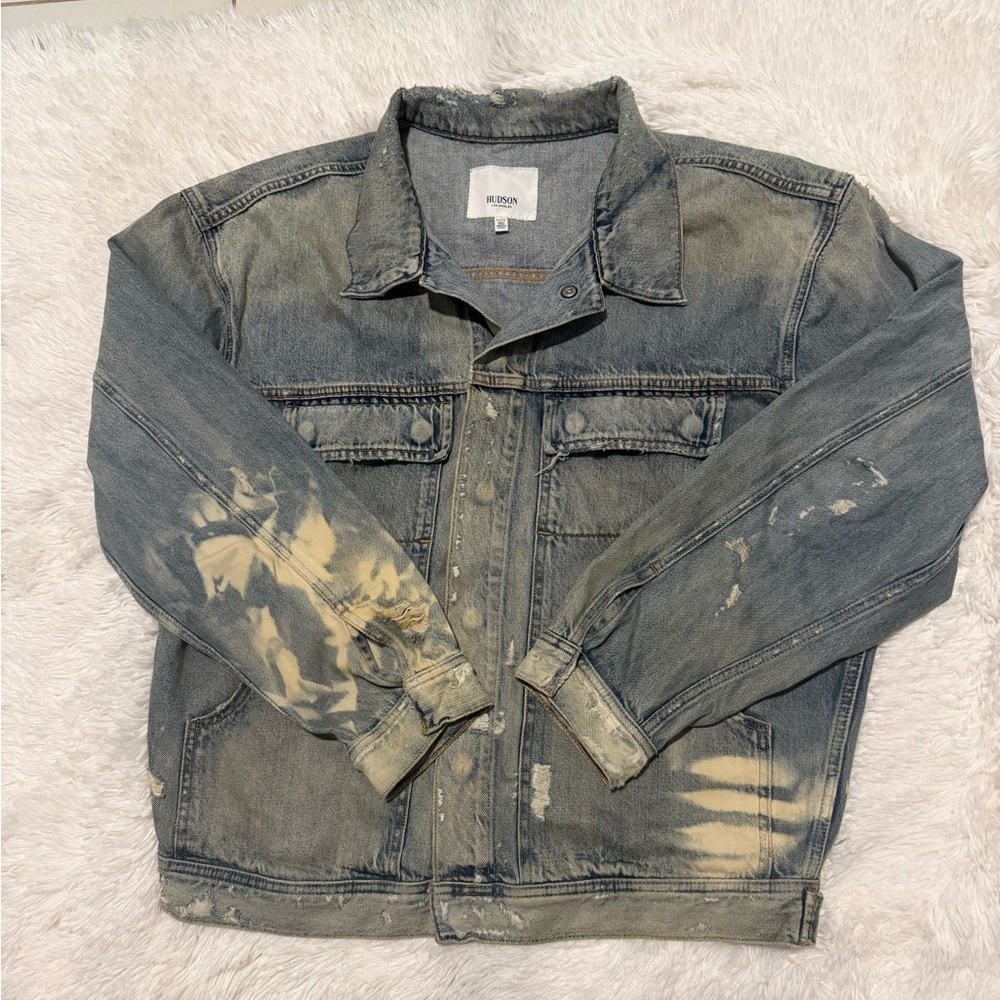 HUDSON Blue Vintage Trucker Jacket Size XL Men’s